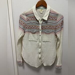 Maeve Anthropologie button down top.